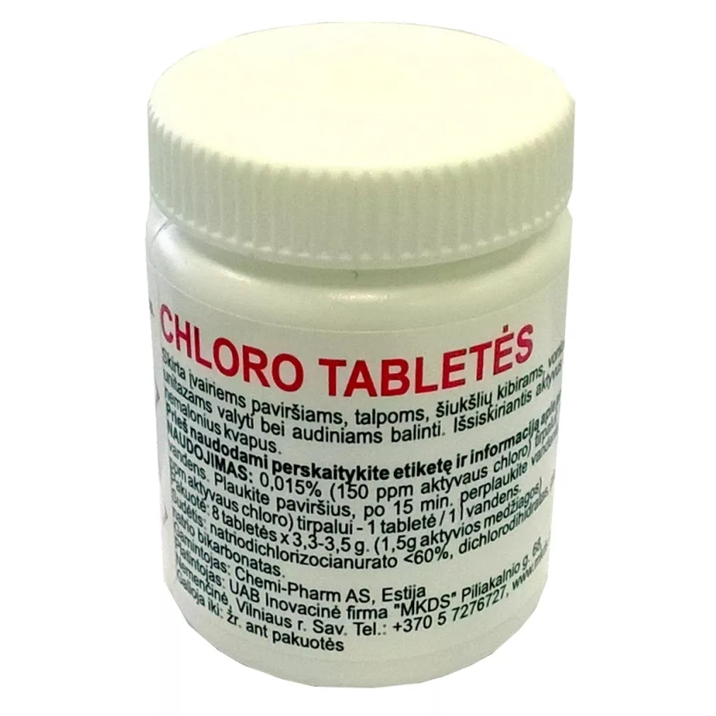 Chloro tabletės, 8 vnt.