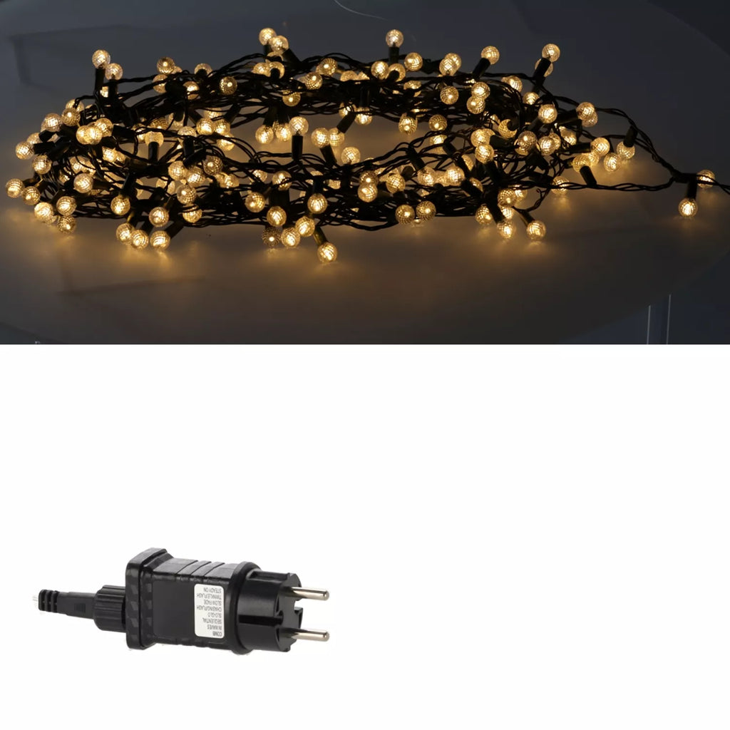 LED girlianda „Cherry Ball“ 200 LED, šiltai balta, 16 m
