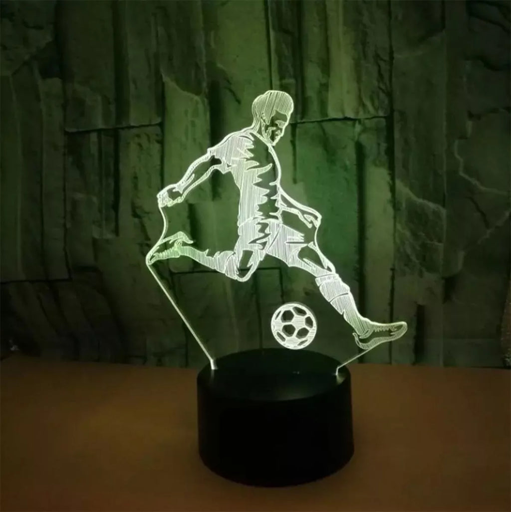 LED naktinė lempa futbolininko formos