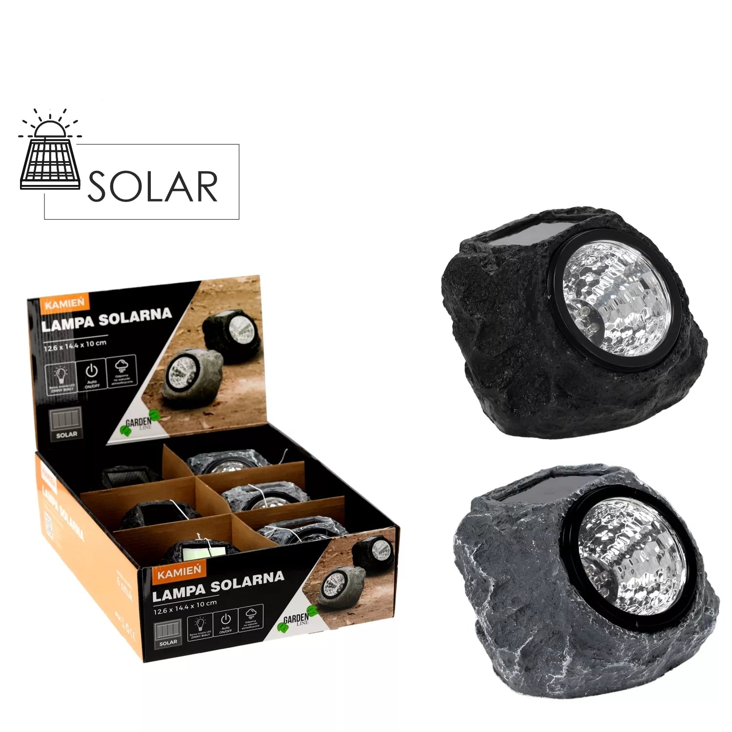 LED saulės energija maitinama sodo lempa