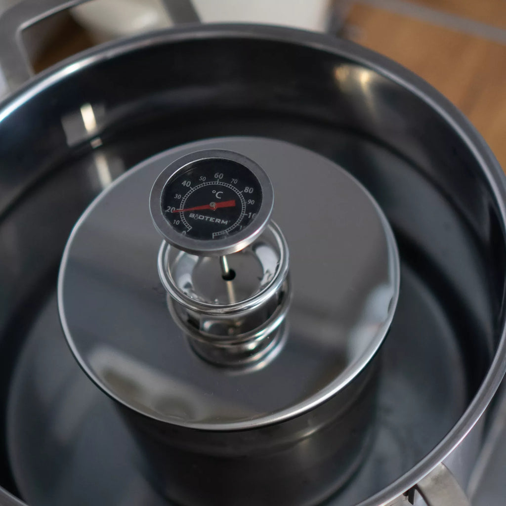 Slėginė kumpio viryklė 3 kg su termometru, maišeliais ir prieskoniais