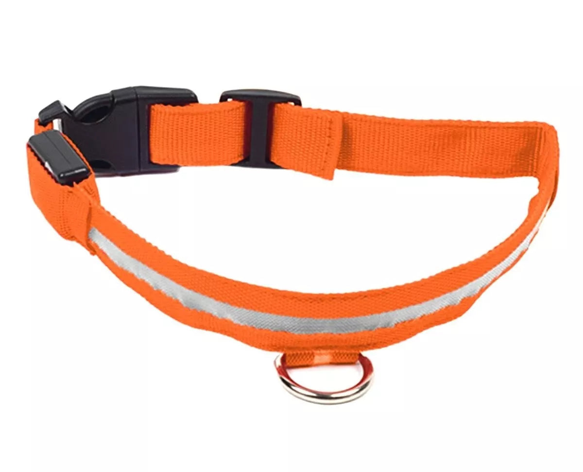 Šviečiantis LED antkaklis Oranžinis